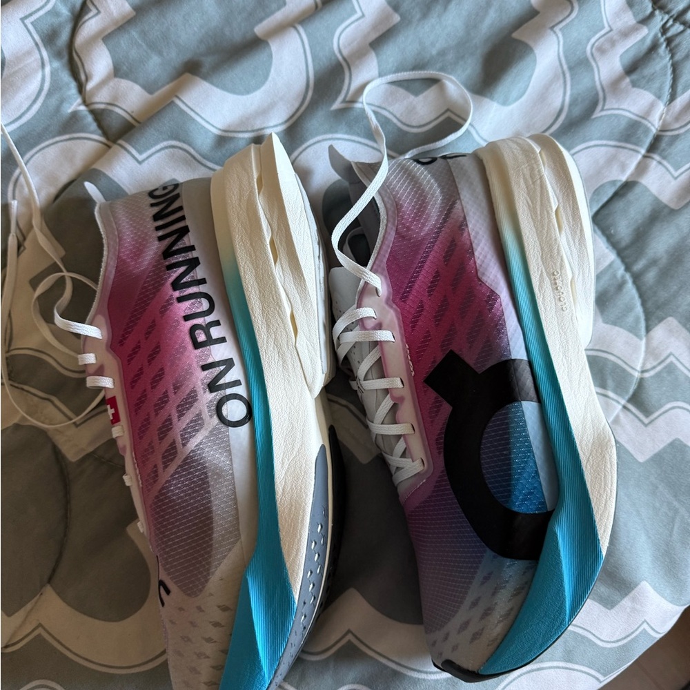On Running Unisex Pink and Blue Athletic Shoes